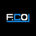 FCO letter logo creative design with vector graphic, FCO Royalty Free Stock Photo