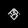 FCP letter logo design on black background. FCP creative initials letter logo concept. FCP letter design Royalty Free Stock Photo
