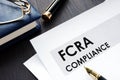 FCRA compliance form on a desk