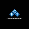 FCT letter logo design on BLACK background. FCT creative initials letter logo concept. FCT letter design Royalty Free Stock Photo