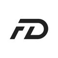 fd letter logo vector icon illustration