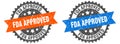 fda approved band sign. fda approved grunge stamp set Royalty Free Stock Photo