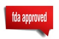 Fda approved red 3d speech bubble Royalty Free Stock Photo