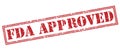 Fda approved red stamp Royalty Free Stock Photo