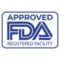 FDA approved registered facility, Manufacturing Royalty Free Stock Photo