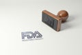 FDA approved simple rectangle stamp logo on paper for Pharmaceuticals companies.