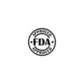 FDA Approved stamp. Food and Drug Administration icon