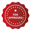 fda approved stamp on white