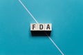 FDA word concept on cubes
