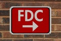 FDC Sign Royalty Free Stock Photo