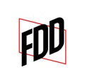 FDD typography vector monogram. FFD brand icon Royalty Free Stock Photo
