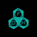 FDH creative minimalist letter logo. FDH unique vector initials alphabet letter logo Royalty Free Stock Photo
