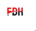 FDH Letter Initial Logo Design Vector Illustration Royalty Free Stock Photo