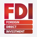 FDI - Foreign Direct Investment acronym