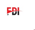 FDI Letter Initial Logo Design Vector Illustration