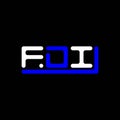 FDI letter logo creative design with vector graphic, FDI