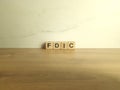 FDIC abbreviation from wooden blocks Royalty Free Stock Photo