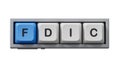 fdic word written on Computer keyboard keys with. Royalty Free Stock Photo