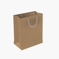 Paper shopping bag 3d vector relistic model