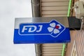 FDJ, La Francaise des Jeux, sign on building