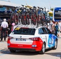 FDJ team car on 100th Giro d`Italia opening day