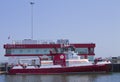 FDNY fire fighter boat docked in New York harbor