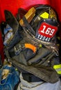 FDNY Fire Fighter Gear at Fire Station in Brooklyn