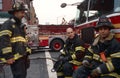 FDNY firefighters on duty, New York City, USA