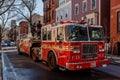 FDNY Hook and Ladder 118 in training in Brooklyn, New York, USA Royalty Free Stock Photo