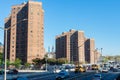 FDR Drive on the Lower East Side in New York City with Public Housing Buildings Royalty Free Stock Photo