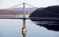 FDR Mid-Hudson Bridge, suspension bridge across the Hudson River between Poughkeepsie and Highland, Western tower on Highland side Royalty Free Stock Photo