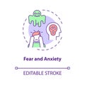 Fear and anxiety concept icon
