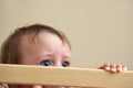 Fear in baby eyes Royalty Free Stock Photo