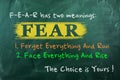 Fear concept choice Royalty Free Stock Photo