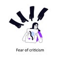 Fear of criticism, social opinion. Anxious about other people judging, evaluating, blaming. Psychological mental problem