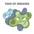 Fear of disease. Being afraid and avoid sick person