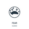 fear icon vector from classics collection. Thin line fear outline icon vector illustration. Linear symbol