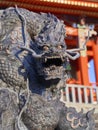 Fear inducing dragons at Kiyomizu-dera temple. Royalty Free Stock Photo