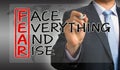 Fear means face everything and rise Royalty Free Stock Photo