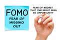 Fear Of Missing Out FOMO Concept Royalty Free Stock Photo