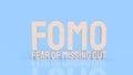 The  Fear of missing out or fomo wood text for documentary or business concept 3d rendering Royalty Free Stock Photo