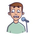 Fear of public speaking, glossophobia. Excitement and loss of voice.