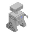 Fear robot icon, isometric style