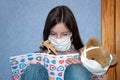 Fear swine flu Royalty Free Stock Photo