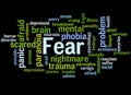 Fear word cloud concept 3 Royalty Free Stock Photo