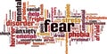 Fear word cloud concept Royalty Free Stock Photo
