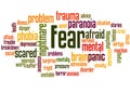 Fear word cloud concept 2 Royalty Free Stock Photo