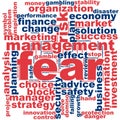 Fear word cloud Royalty Free Stock Photo