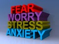 Fear, worry, stress, anxiety