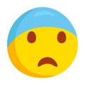 Fearful Emoji Icon Illustration. Scared Vector Symbol Emoticon Design Doodle Vector.